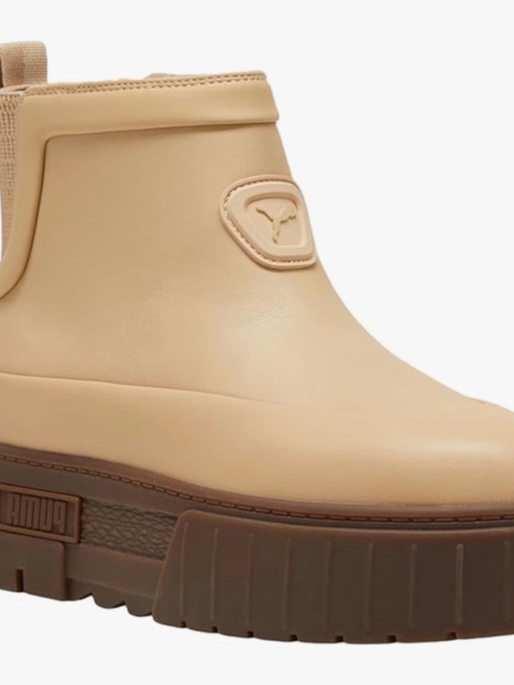 PUMA Womens Mayze Wellis Chelsea Casual Boots Ankle - Beige